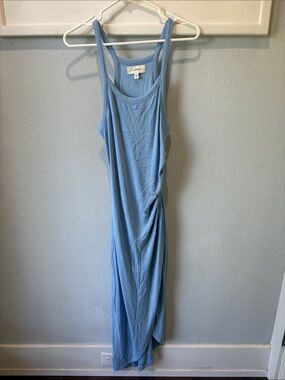 l*space Powder Blue Ribbed Tank Maxi Dress